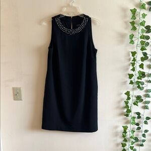 Tahari Black Sleeveless Sheath Mini Dress